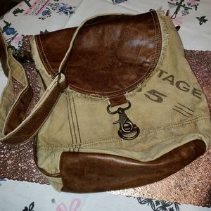 Canvas Messenger Bag , distressed